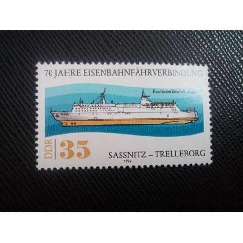 Timbre Allemagne / Rda Yt 2095 Ferry Ferroviaire "Rügen" 1979 ( 0050305 )