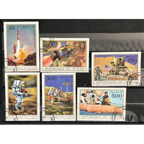 Lot De 22 Timbres Oblitérés Tchad 1972