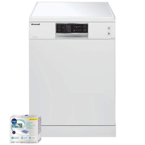 BRANDT Lave-Vaisselle posable blanc 44dB 14 couverts 60cm Convection active