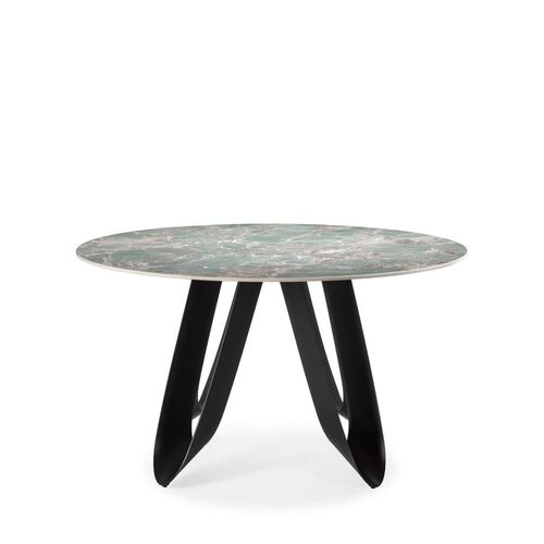 Table À Manger 6 Personnes Ronde En Céramique - Vert
