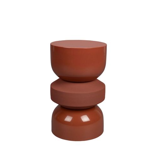 Table D'appoint Ronde En Métal Ø29cm - Terracotta
