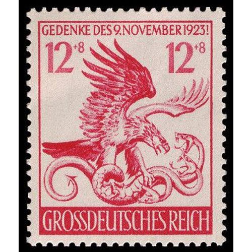 Allemagne, 3ème Reich 1944, Très Beau Timbre Neuf** Luxe Yvert 784, 21e Anniversaire Du Putsch Dit "De La Brasserie" À Munich Par Hitler, Himmler Et Goerig.