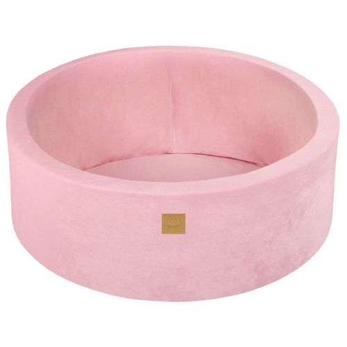 Meowbaby Piscine À Balles Pour Bébé - Rond 90x30cm Piscine A Balle Pour Enfant Sans Balle, Velours, Rose Poudré