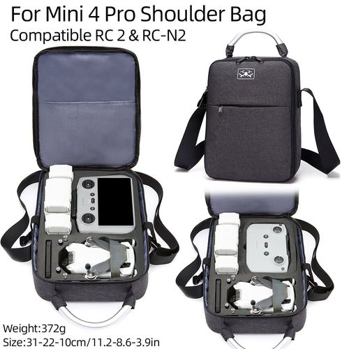 Sac De Rangement Pour Importateur Dji Mini 4 Pro,Étui De Transport De Voyage,Accessoires Initiés,Noir,Bleu - Type Black-Generique