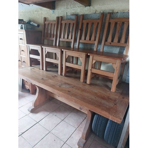 Table De Salon En Pin Et Ses 6 Chaises