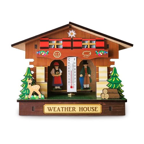 Thermomètre baromètre mural pour maison en bois, hygromètre, météo, créatif