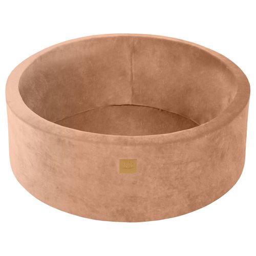 Meowbaby Piscine À Balles Pour Bébé - Rond 90x30cm Piscine A Balle Pour Enfant Sans Balle, Velours, Beige