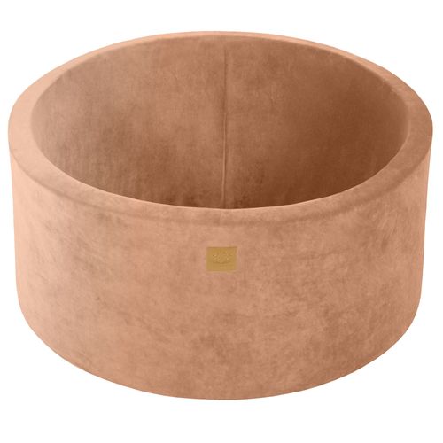 Meowbaby Piscine À Balles Pour Bébé - Rond 90x40cm Piscine A Balle Pour Enfant Sans Balle, Velours, Beige