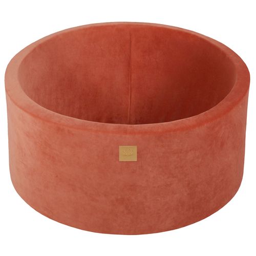 Meowbaby Piscine À Balles Pour Bébé - Rond 90x40cm Piscine A Balle Pour Enfant Sans Balle, Velours, Rouge Marsala