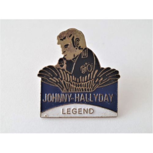 Pins Musique Johnny Hallyday Légend Modèle Bleu