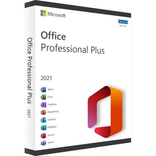 Microsoft Office 2021 Professional Plus - Activation Par Internet "A Vie" (Livraison Rapide)