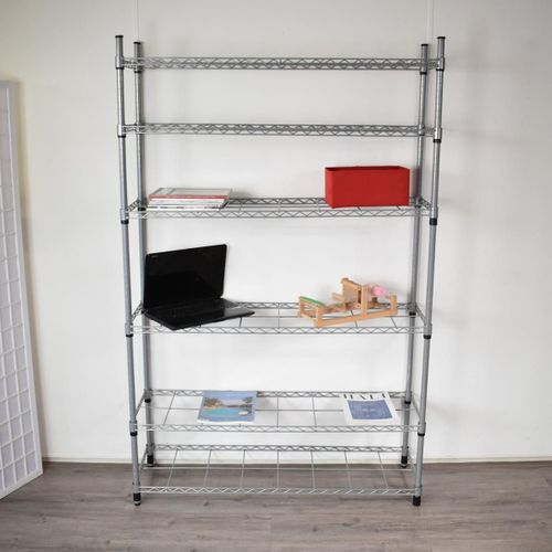 Étagére Fait À La Machine En Metal Etagi 120x190x35 Gris