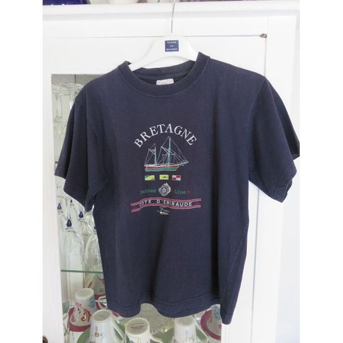Tee-Shirt Bleu Marine T. 14 Ans