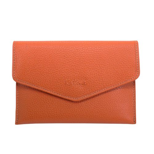 Pochette pour carte grise KATANA en cuir grainé réf 953104 orange (11 coul. disp.)