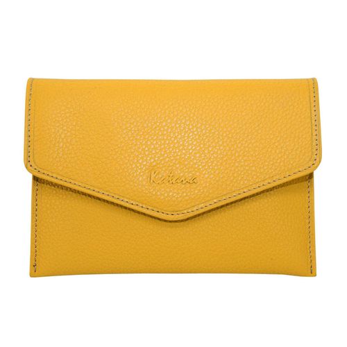 Pochette pour carte grise KATANA en cuir grainé réf 953104 jaune (11 coul. disp.)