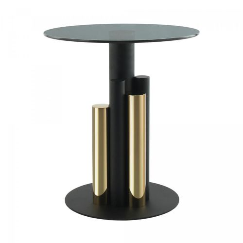 Table Basse Fait Main Ehi Or 46x46 En Aluminium Idéal Pour Une Salle De Bain