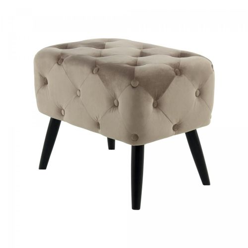 Tabouret Semi Artisanal Zahe 40x60x48 Taupe Et Noir