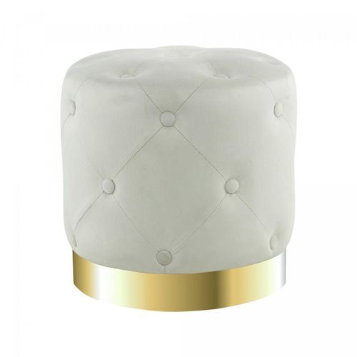 Tabouret Semi Artisanal Zaje 40x40x40 Crème