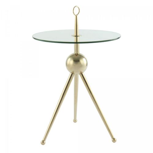 Table Basse Fait Main Ero Or 46x46 En Acier Inoxydable