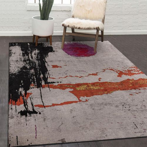 Tapis Kilim Pinksun 240x340 Tissé En Coton Orange