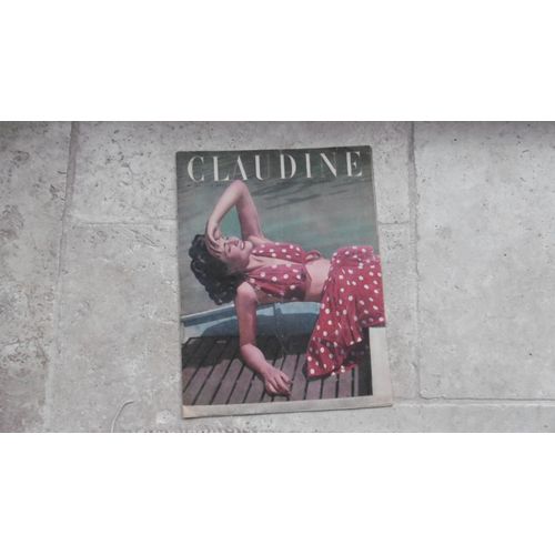  Rare Collection  Claudine  Revue Hebdomadaire  N 109 Mode Romans D Amour ..; Ancienne  ( Années 50 ) 