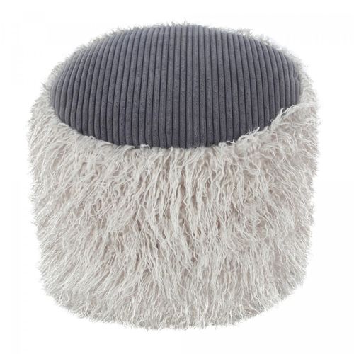 Tabouret Semi Artisanal En Acrylique Zaca 45x45 Gris Clair Et Gris Foncé