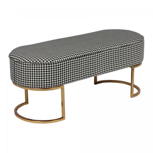 Tabouret Semi Artisanal Zani 40x105x42 Noir Et Blanc