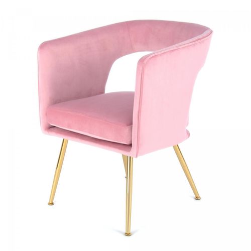Fauteuil Semi Artisanal Ame 63x60x77 Rose