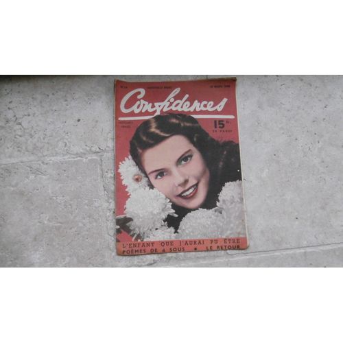 Rare Collection  Confidences Revue Hebdomadaire N 19 Mode Romans D Amour ..; Ancienne ( Année 1948 )