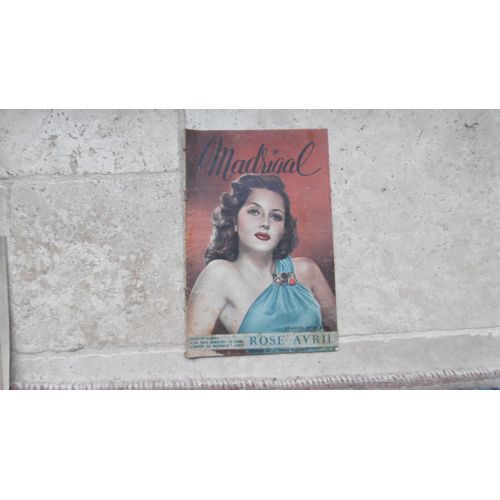 Rare Collection Madrigal Revue Hebdomadaire Femme Moderne  N 14 1 Ière Année  Mode Romans D Amour ..; Ancienne ( Années 50 )