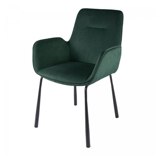 Fauteuil Semi Artisanal En Velours Aje 58,5x57x87 Vert
