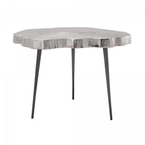 Table Basse Fait Main En Aluminium Esu 56x65 Gris