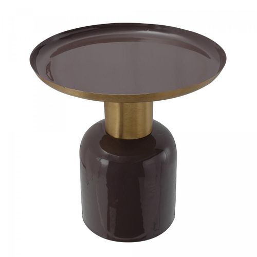 Table Basse Fait Main En Fer Motif Rétro-Vintage Eya 41x41 Or