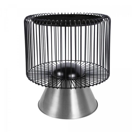Table Basse Fait Main En Marbre Epe 51x51 Noir Et Gris
