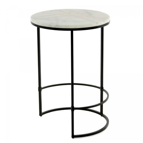 Table Basse Fait Main Eke Blanc 45x45 Bsci Fsc En Marbre