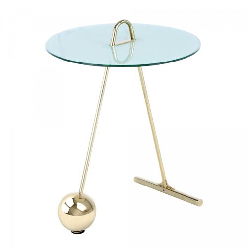 Table Basse Fait Main Eli Or 46x46 En Acier Idéal Pour Une Salle De Bain