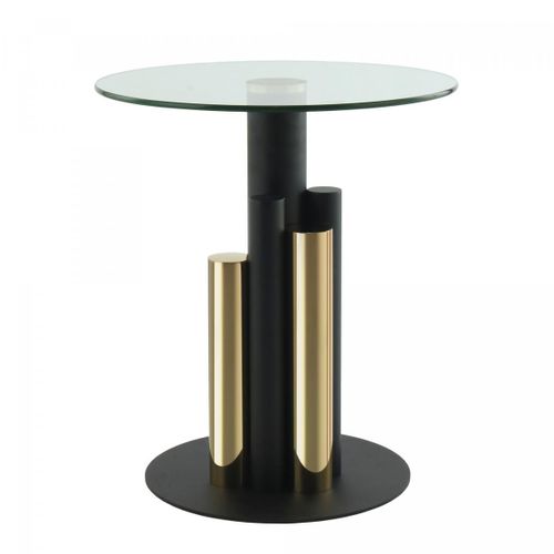 Table Basse Fait Main Ehi Or 46x46 En Aluminium Idéal Pour Un Salon
