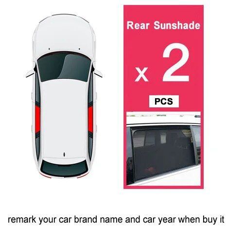 Pare-Soleil Magnétique Pour Fenêtre Latérale De Voiture,Maille De Couverture,Compatible Avec Subaru Xv Outback Forester Wrx Sti Impreza Exiga - Type Rearside Window