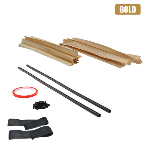 Pare-Soleil Anti-Uv Pour Vitres Latérales De Voiture,Rideau De Visière,Pare-Brise Arrière,Nuit Pour Suv,Camion,Ennemi Rétractable Avec Attaches,2/4 Pièces - Type 1 Pair Front Gold