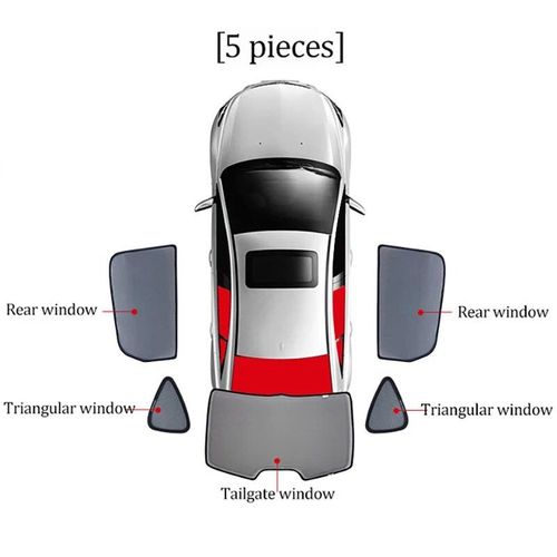 Pare-Soleil De Voiture Magnétique Pour Subaru Forester Sh 2008-2013,Rideau De Cadre De Pare-Brise Avant Et Arrière,Fenêtre Latérale Pour Bébé,Pare-Soleil - Type 5pcs Rear Train Back