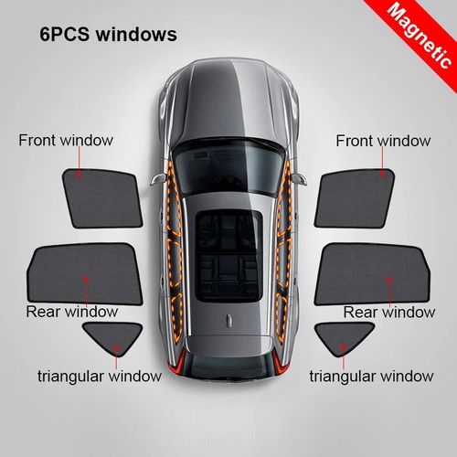 Couverture De Pare-Brise De Fenêtre Pour Subaru Forester,Pare-Soleil De Voiture,Rideau D'ombre En Maille,Store,Accessoires,2019,2020,2021,2022 Sk - Type 6pcs Side