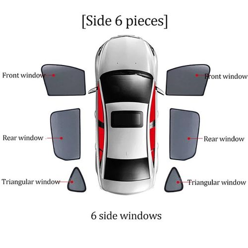 Pour Subaru Forester Sk 2019-2023 Magnétique Voiture Pare-Soleil Avant Arrière Pare-Brise Cadre Rideau Arrière Côté Bébé Fenêtre Pare-Soleil Visière - Type 6pcs
