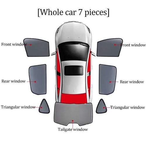 Pour Subaru Forester Sk 2019-2023 Magnétique Voiture Pare-Soleil Avant Arrière Pare-Brise Cadre Rideau Arrière Côté Bébé Fenêtre Pare-Soleil Visière - Type 7pcs
