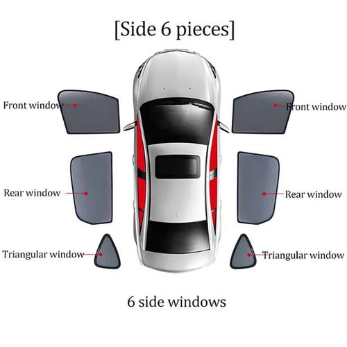 Pare-Soleil Magnétique Pour Renault Koleos,Samsung Qm6 2016 - 2023,Rideau De Voiture,Visière De Pare-Brise Avant - Type 6pcs