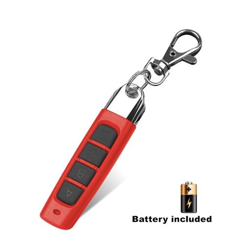 Télécommande de copie pour porte de garage,émetteur RF 4 canaux,ouvre-porte électrique,duplicateur,code de clonage,contrôleur,433MHz - Type Red Black #B