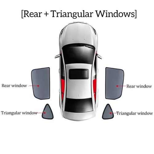 Pare-Soleil Magnétique De Voiture Pour Subaru Outback Bt,Rideau De Cadre De Pare-Brise Avant,Pare-Soleil De Fenêtre Latérale Arrière,2021,2022,2023 - Type Rear Triangular