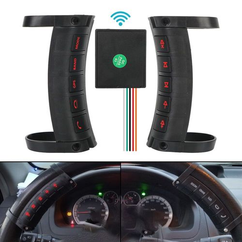 Joli Universel À Rétroéclairage Led,Bluetooth,10 Prédire,Commande Sans Fil,Boutons De Volant Pour Autoradio,Dvd,Gps,Lecteur Android