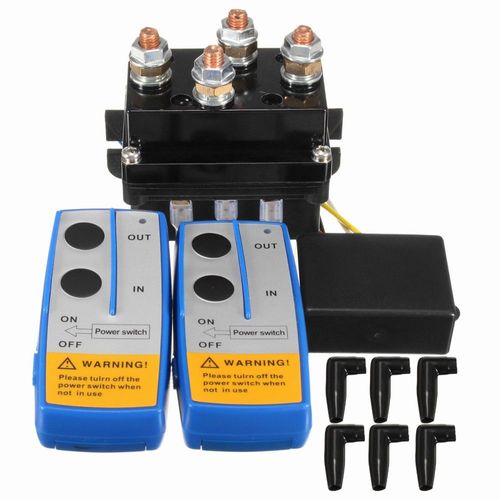 Kit De Récupération De Télécommande Sans Fil Double Solénoïde De Commande De Treuil De Contacteur Hd,Kit Universel Pour Jeep,Rl,Suv,4x4,12v,500amp