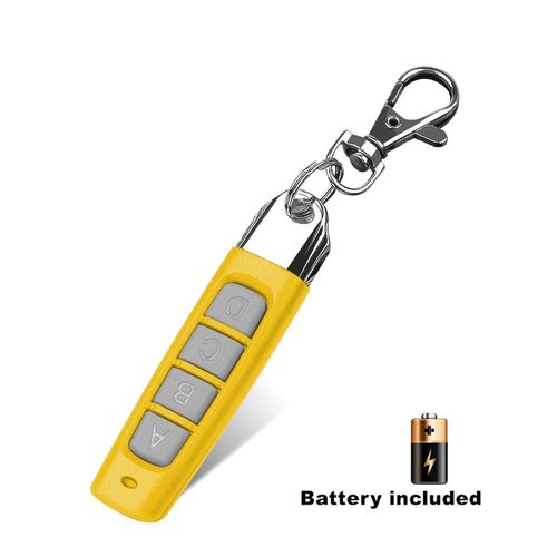 Télécommande de copie pour porte de garage,émetteur RF 4 canaux,ouvre-porte électrique,duplicateur,code de clonage,contrôleur,433MHz - Type Yellow Grey #A