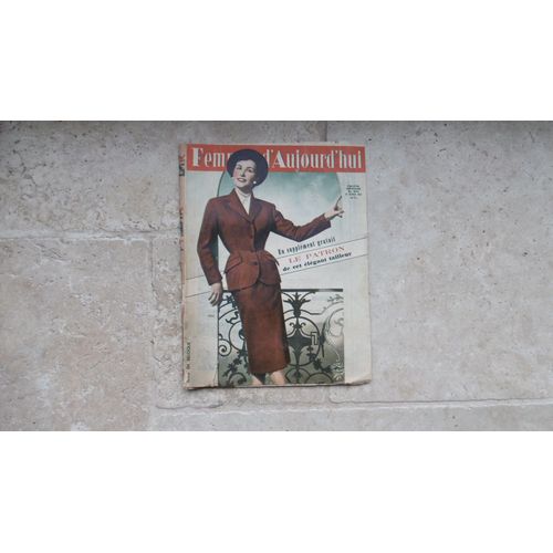 Rare Revue   Ancienne ( 1952 )  Collection Femme D Aujourd Hui  Hebdomadaire N 355 Mode , Actualité Conseils.. Patrons..; 